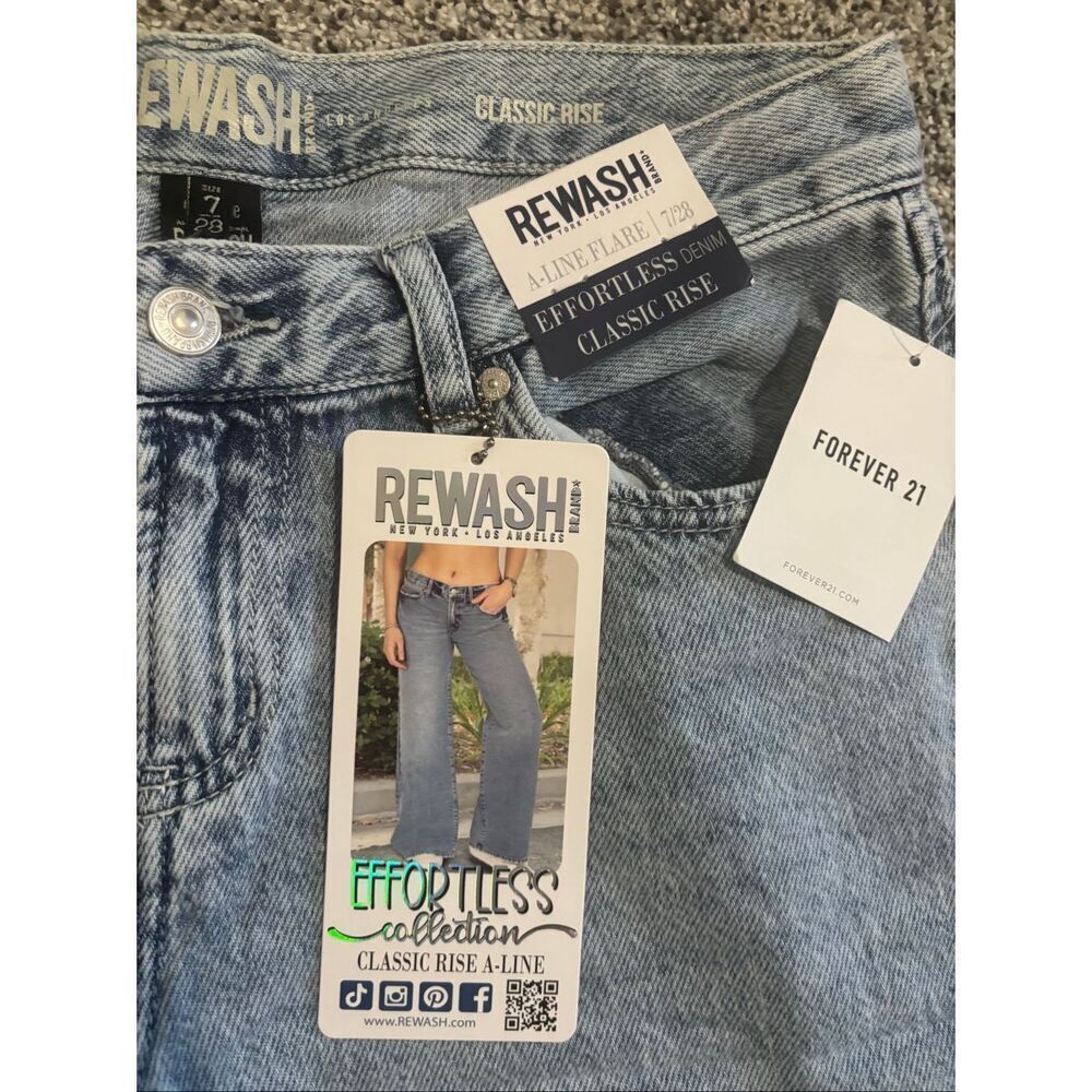 ❤️Forever 21 Rewash Classic Fit A-Line Flare Jeans - Picture 3 of 10